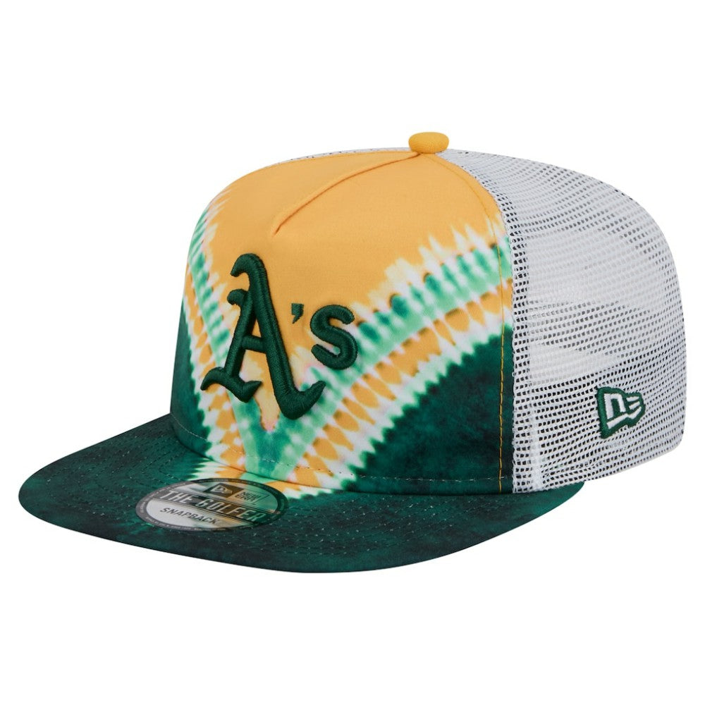 Athletics New Era Tie-Dye Golfer Trucker Adjustable Hat | MLB US