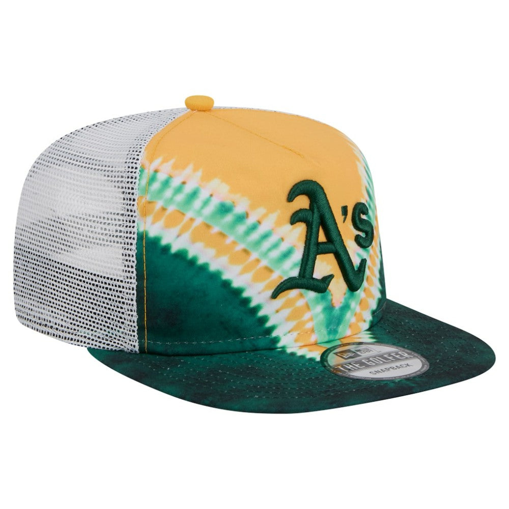 Athletics New Era Tie-Dye Golfer Trucker Adjustable Hat | MLB US