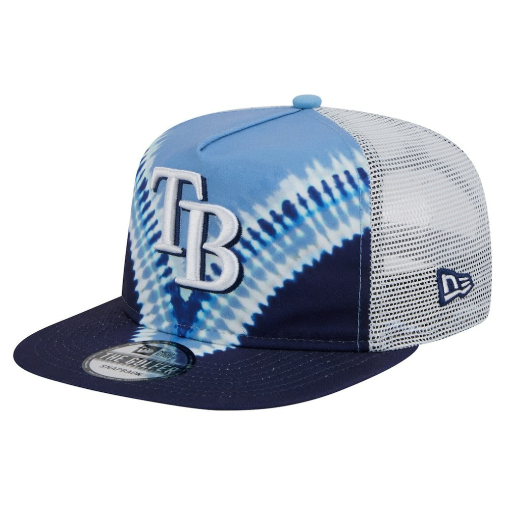 Tampa Bay Rays New Era Tie-Dye Golfer Trucker Adjustable Hat | MLB New
