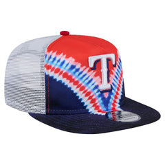 Texas Rangers New Era Tie-Dye Golfer Trucker Adjustable Hat | MLB For sale