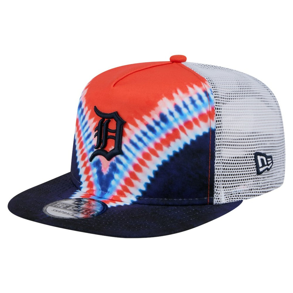 Detroit Tigers New Era Tie-Dye Golfer Trucker Adjustable Hat | MLB New