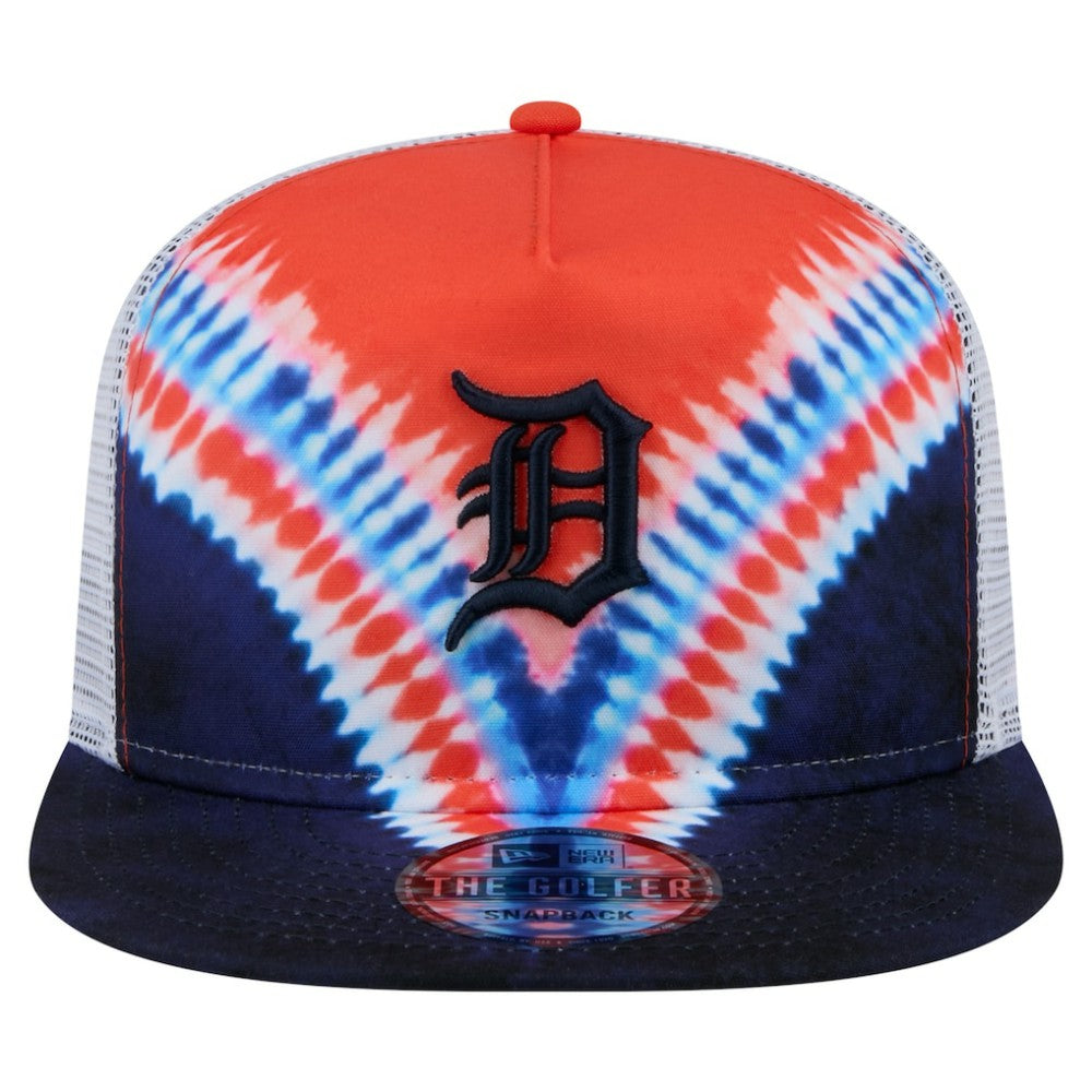 Detroit Tigers New Era Tie-Dye Golfer Trucker Adjustable Hat | MLB New