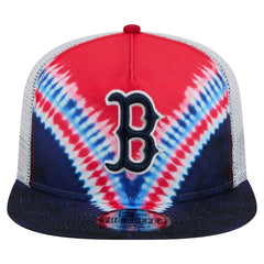 Boston Red Sox New Era Tie-Dye Golfer Trucker Adjustable Hat | MLB On Sale