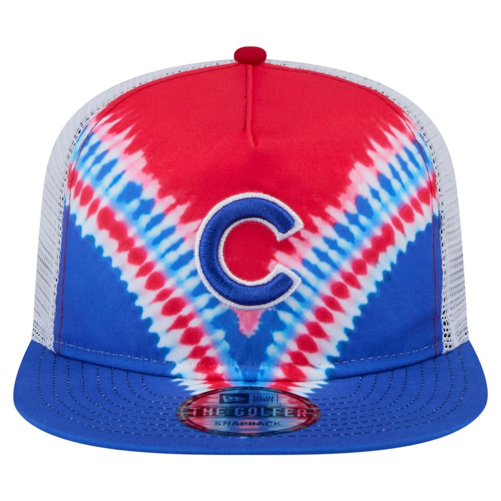 Chicago Cubs New Era Tie-Dye Golfer Trucker Adjustable Hat | MLB Shop