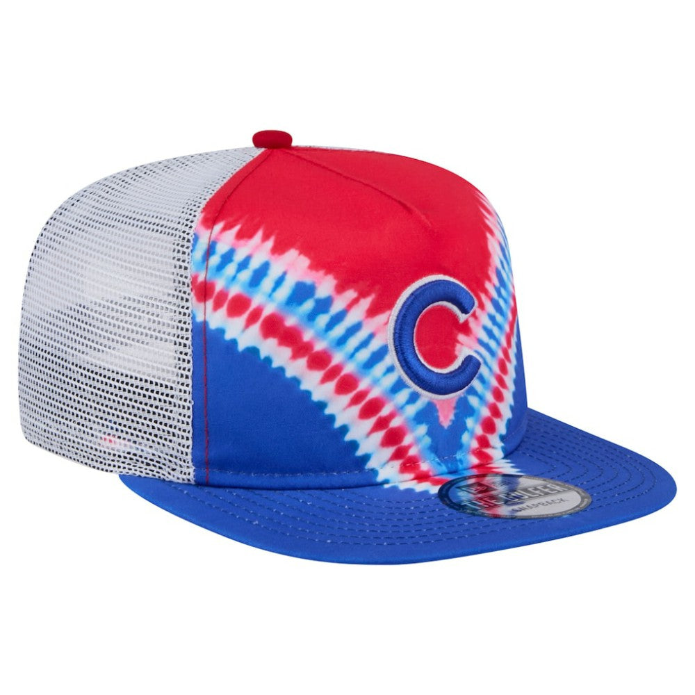 Chicago Cubs New Era Tie-Dye Golfer Trucker Adjustable Hat | MLB Shop