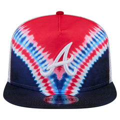 Atlanta Braves New Era Tie-Dye Golfer Trucker Adjustable Hat | MLB Sale