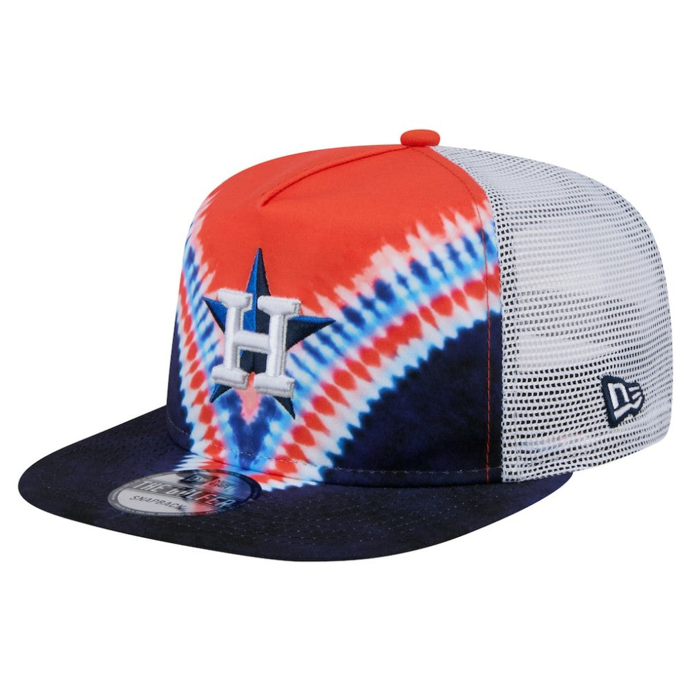 Houston Astros New Era Tie-Dye Golfer Trucker Adjustable Hat | MLB Online