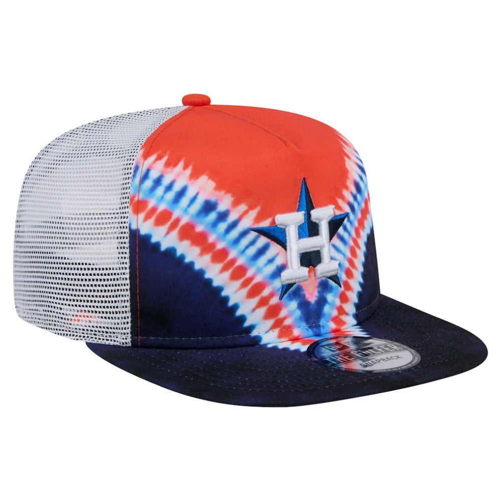 Houston Astros New Era Tie-Dye Golfer Trucker Adjustable Hat | MLB Online