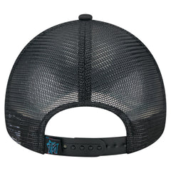 Miami Marlins New Era Distressed 9FORTY A-Frame Adjustable Trucker Hat | MLB New