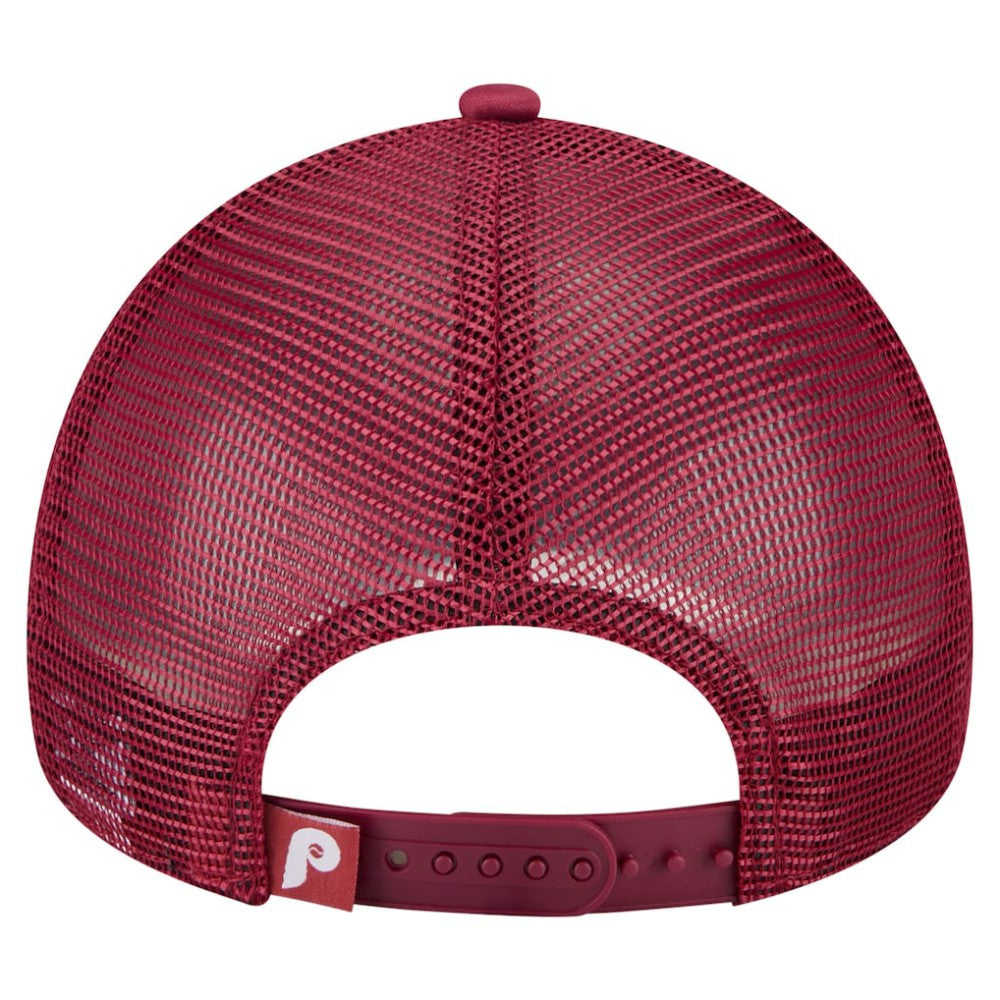 Philadelphia Phillies New Era Distressed 9FORTY A-Frame Adjustable Trucker Hat | MLB Online