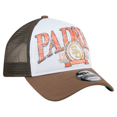 San Diego Padres New Era Distressed 9FORTY A-Frame Adjustable Trucker Hat | MLB Discount