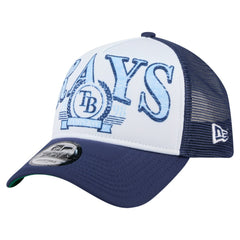 Tampa Bay Rays New Era Distressed 9FORTY A-Frame Adjustable Trucker Hat | MLB Sale