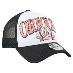 Baltimore Orioles New Era Distressed 9FORTY A-Frame Adjustable Trucker Hat | MLB US