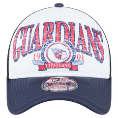 Cleveland Guardians New Era Distressed 9FORTY A-Frame Adjustable Trucker Hat | MLB Online