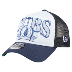 Chicago Cubs New Era Distressed 9FORTY A-Frame Adjustable Trucker Hat | MLB Online