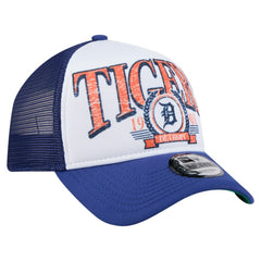Detroit Tigers New Era Distressed 9FORTY A-Frame Adjustable Trucker Hat | MLB For sale