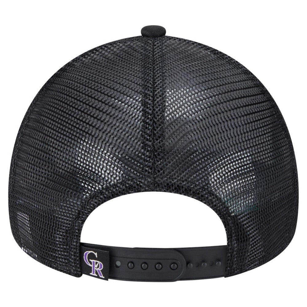 Colorado Rockies New Era Distressed 9FORTY A-Frame Adjustable Trucker Hat | MLB Discount