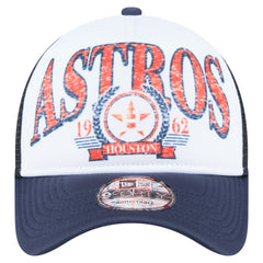 Houston Astros New Era Distressed 9FORTY A-Frame Adjustable Trucker Hat | MLB On Sale