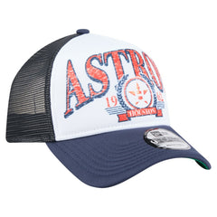 Houston Astros New Era Distressed 9FORTY A-Frame Adjustable Trucker Hat | MLB On Sale