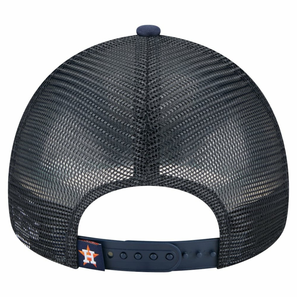 Houston Astros New Era Distressed 9FORTY A-Frame Adjustable Trucker Hat | MLB On Sale