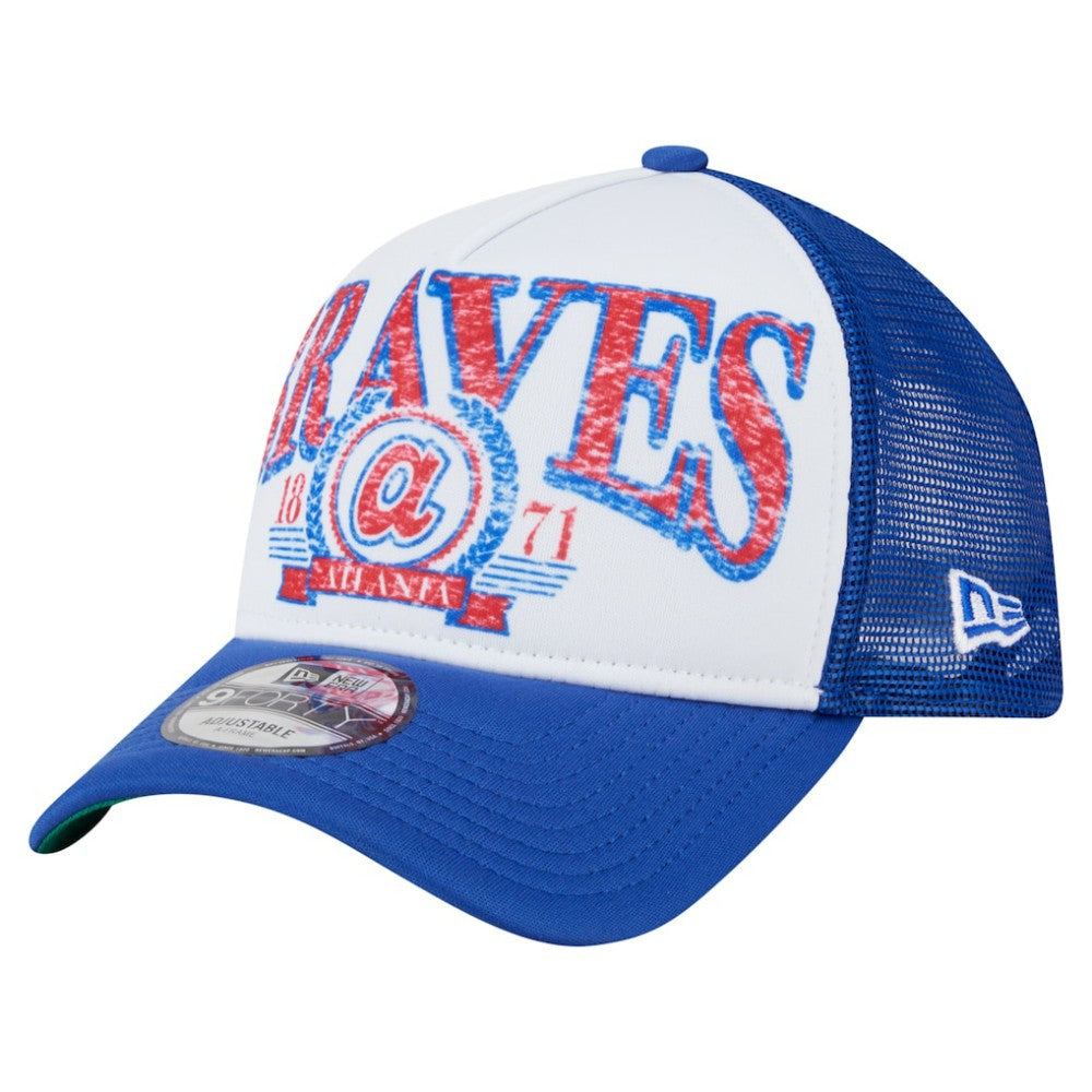 Atlanta Braves New Era Trucker A-Frame 9FORTY Adjustable Hat | MLB Shop