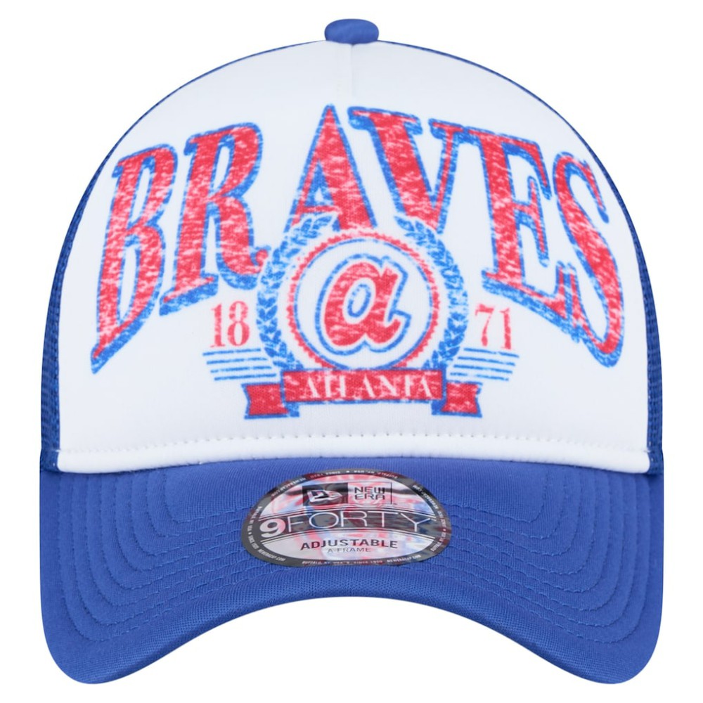 Atlanta Braves New Era Trucker A-Frame 9FORTY Adjustable Hat | MLB Shop