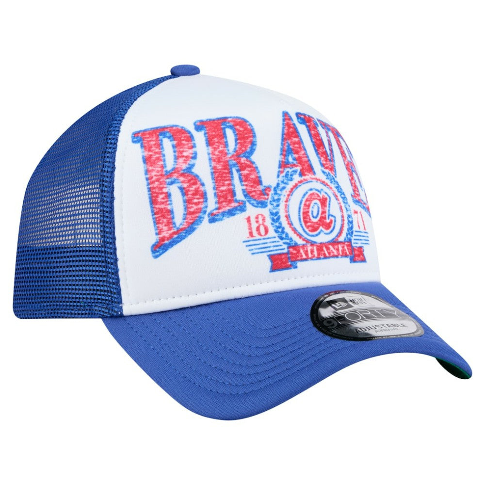 Atlanta Braves New Era Trucker A-Frame 9FORTY Adjustable Hat | MLB Shop