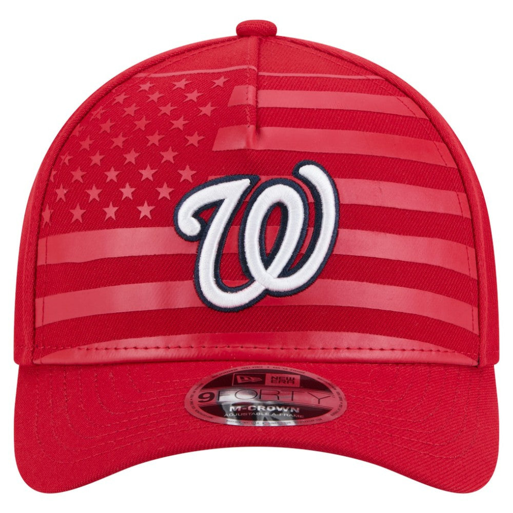 Washington Nationals New Era American Flag 9FORTY M-Crown A-Frame Adjustable Hat | MLB Near me