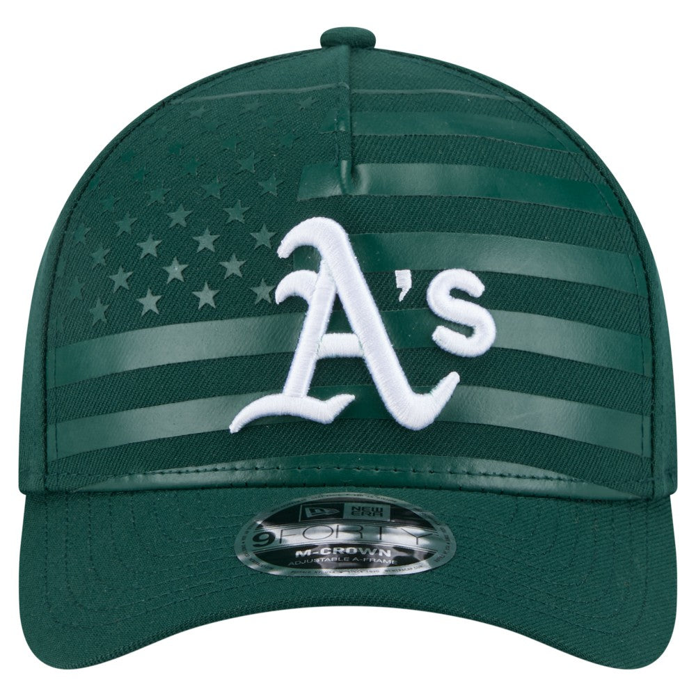 Athletics New Era American Flag 9FORTY M-Crown A-Frame Adjustable Hat | MLB Discount