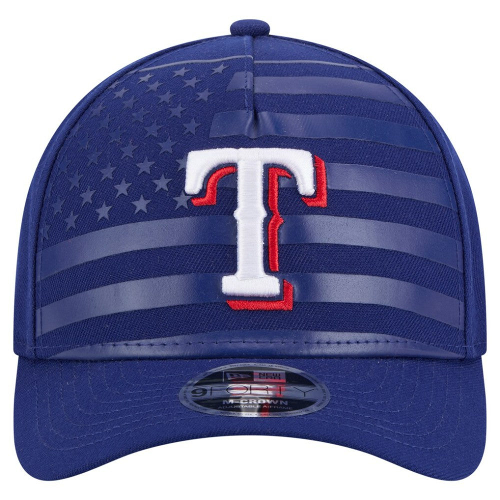 Texas Rangers New Era American Flag 9FORTY M-Crown A-Frame Adjustable Hat | MLB US