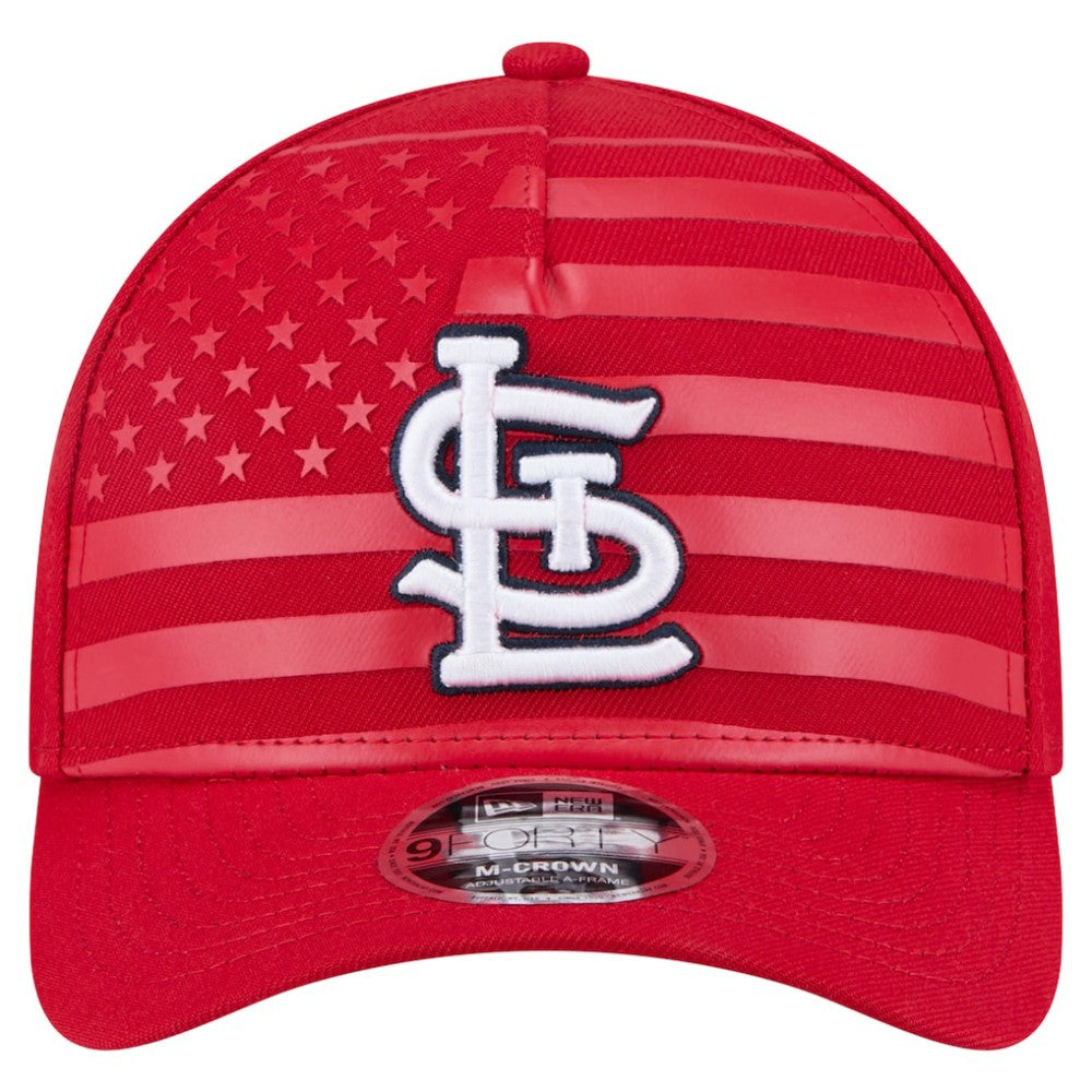 St. Louis Cardinals New Era American Flag 9FORTY M-Crown A-Frame Adjustable Hat | MLB Online