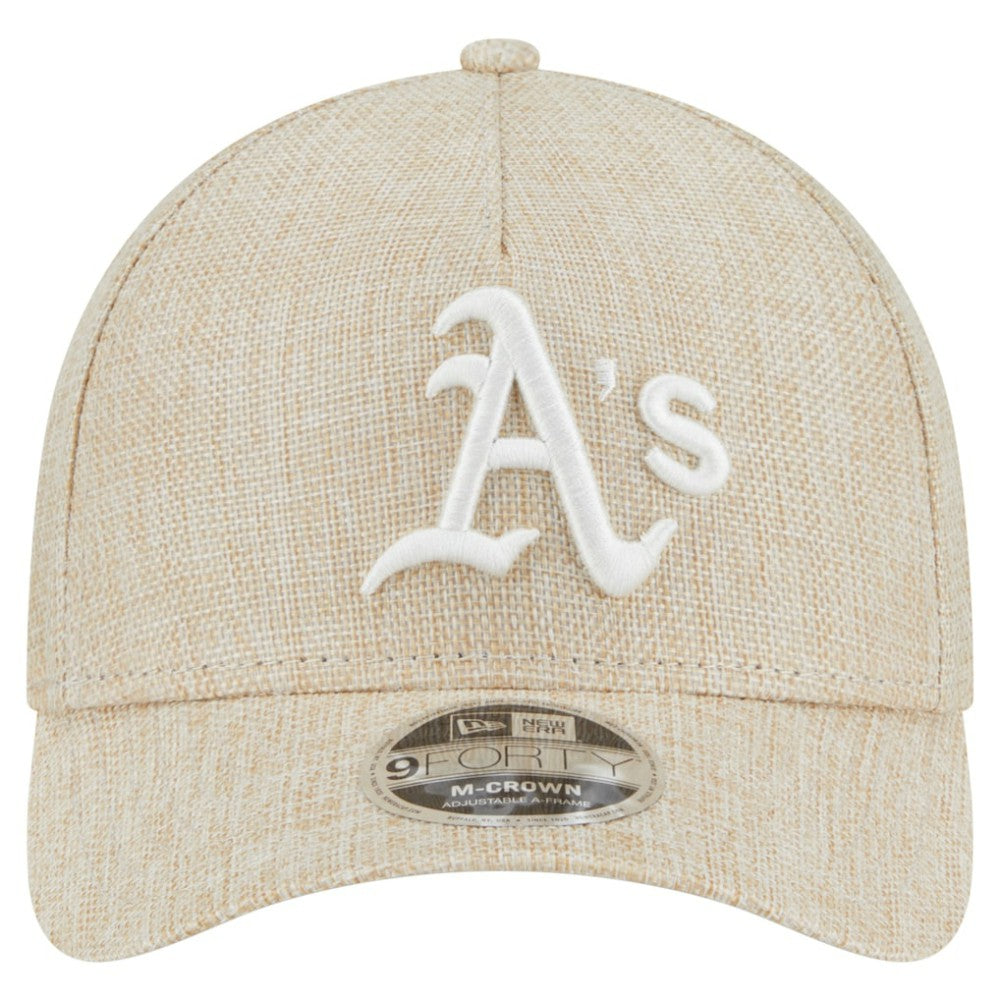 Athletics New Era Cotton Weave M-Crown A-Frame 9FORTY Adjustable Hat | MLB New