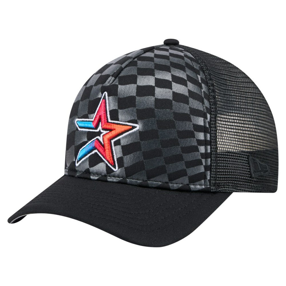 Houston Astros New Era Gradient 9FORTY A-Frame M-Crown Trucker Adjustable Hat | MLB Discount