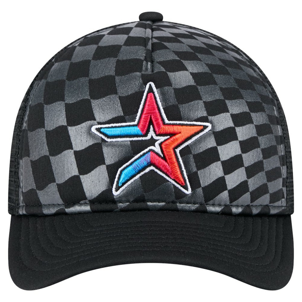 Houston Astros New Era Gradient 9FORTY A-Frame M-Crown Trucker Adjustable Hat | MLB Discount