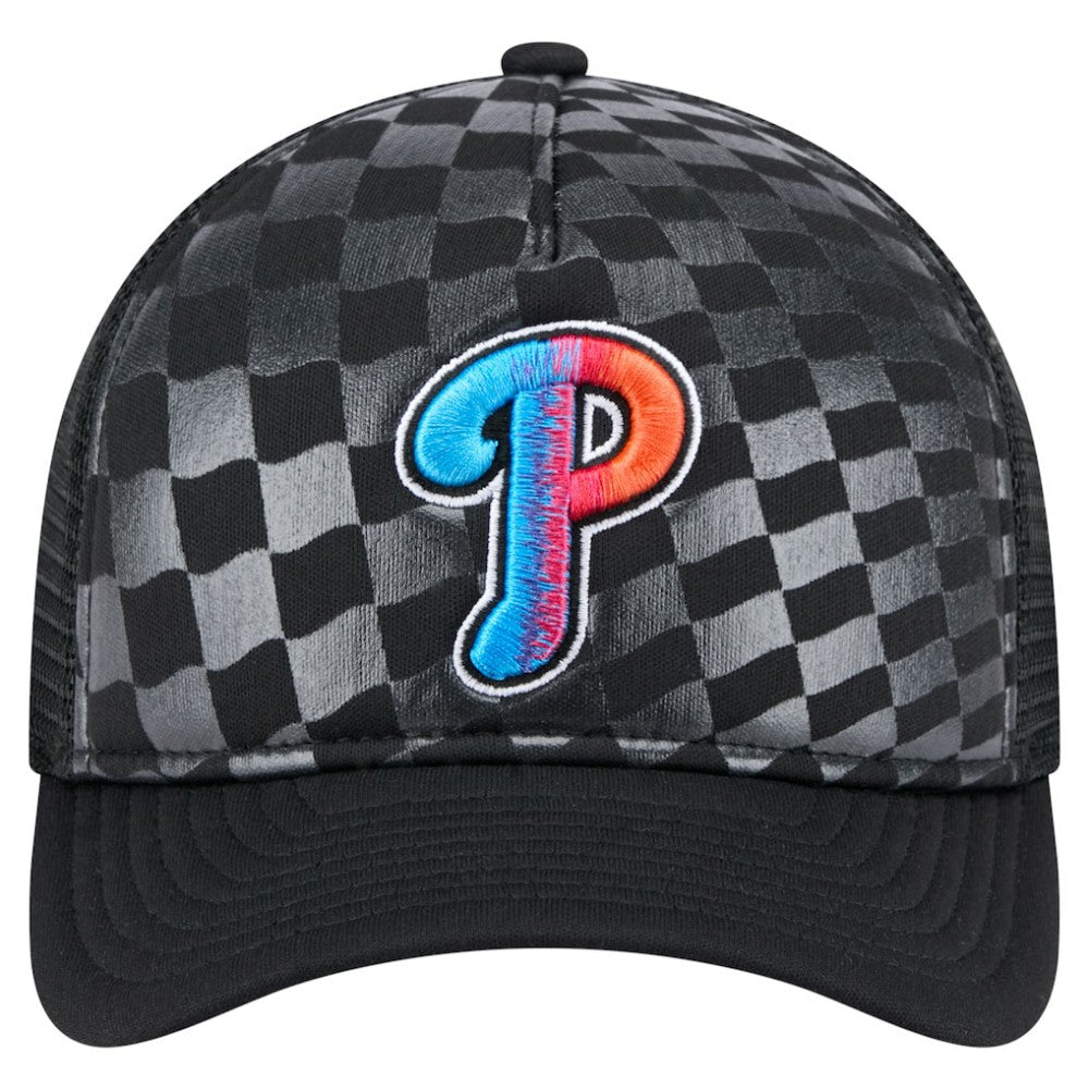 Philadelphia Phillies New Era Gradient 9FORTY A-Frame M-Crown Trucker Adjustable Hat | MLB On Sale