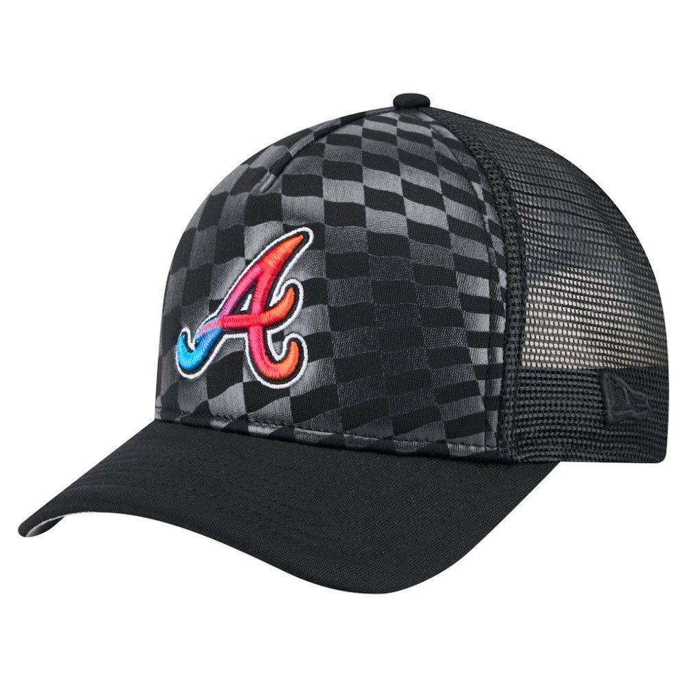 Atlanta Braves New Era Gradient 9FORTY A-Frame M-Crown Trucker Adjustable Hat | MLB For sale