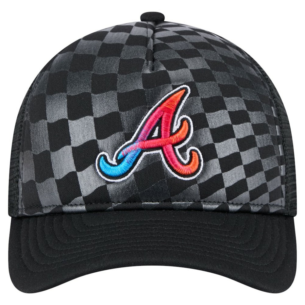 Atlanta Braves New Era Gradient 9FORTY A-Frame M-Crown Trucker Adjustable Hat | MLB For sale