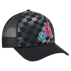 Atlanta Braves New Era Gradient 9FORTY A-Frame M-Crown Trucker Adjustable Hat | MLB For sale
