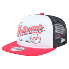 Washington Nationals New Era Retro Script Trucker 9FIFTY Snapback Hat | MLB Shop