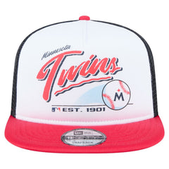 Minnesota Twins New Era Retro Script Trucker 9FIFTY Snapback Hat | MLB New