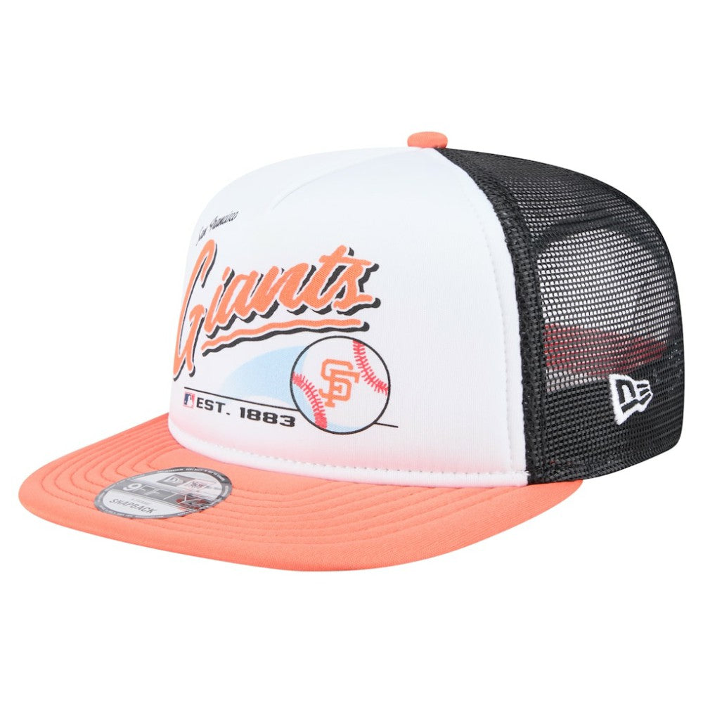 San Francisco Giants New Era Retro Script Trucker 9FIFTY Snapback Hat | MLB Online