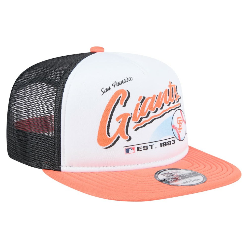 San Francisco Giants New Era Retro Script Trucker 9FIFTY Snapback Hat | MLB Online