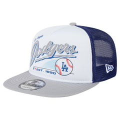 Los Angeles Dodgers New Era Retro Script Trucker 9FIFTY Snapback Hat | MLB US