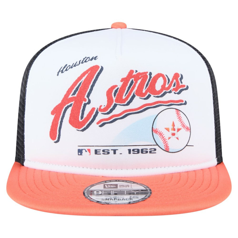Houston Astros New Era Retro Script Trucker 9FIFTY Snapback Hat | MLB Online