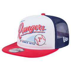 Texas Rangers New Era Retro Script Trucker 9FIFTY Snapback Hat | MLB Online