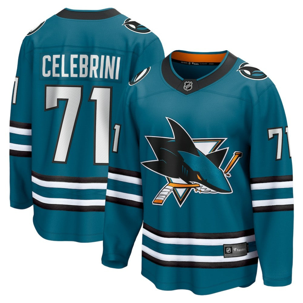 Macklin Celebrini San Jose Sharks Fanatics Home Breakaway Jersey – Teal Online