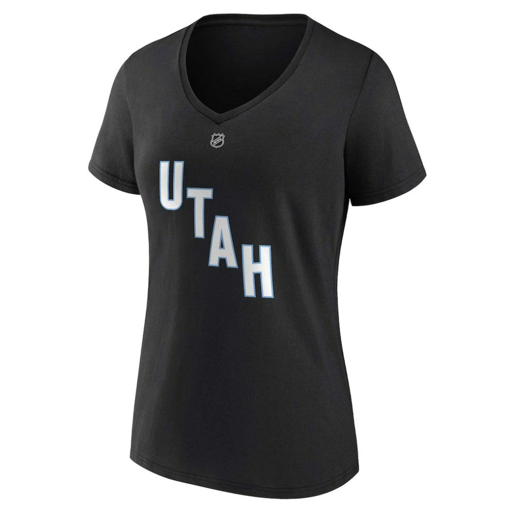 Clayton Keller Utah Mammoth Fanatics Women's Authentic Stack Name & Number V-Neck T-Shirt Discount