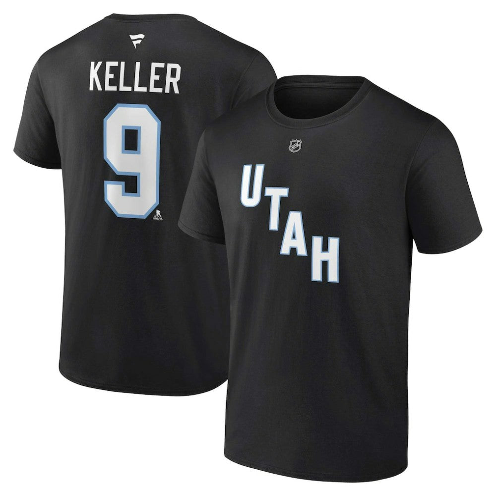 Clayton Keller Utah Mammoth Fanatics Authentic Stack Name & Number T-Shirt Sale