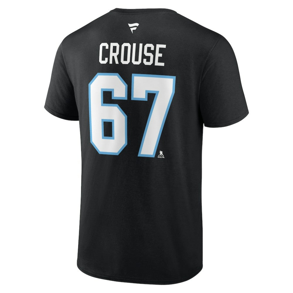 Lawson Crouse Utah Mammoth Fanatics Authentic Stack Name & Number T-Shirt For Sale