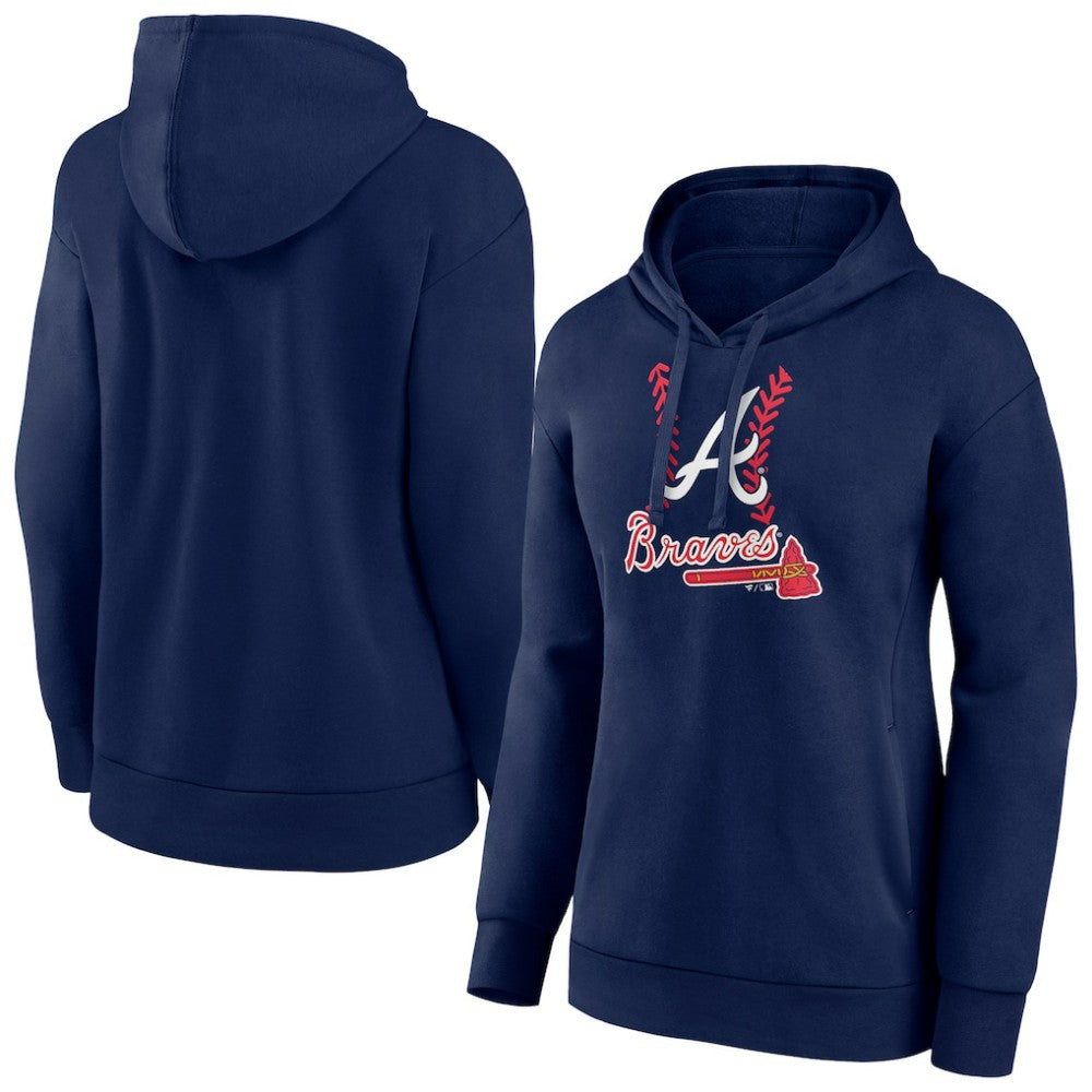 Atlanta Braves Women's Fastball Pullover Hoodie | MLB Discount